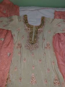 Elegant Embellished Sarara Kameez