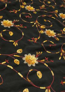 styled black saree with blouse party' wear