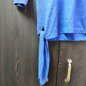 Blue Cotton Tshirt For Women | Size 34