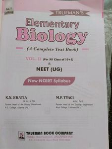 Trueman&#39;s Elementary Biology Vol. II for Class12