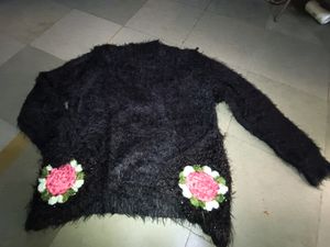 Vintage Crochet Flower Cardigan