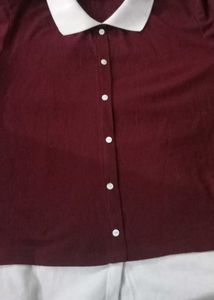 Burgundy Corduroy Long Sleeve