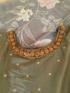 Heavy Work Duppatta Wedding Gown With Cancan