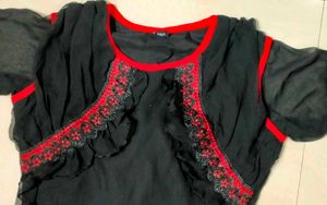 Black &amp; Red Ruffle Dress