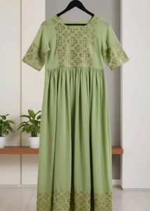 Light Green Flared Kurta!!