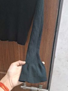 Black V Neck Top
