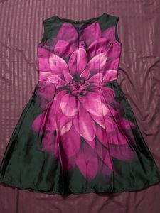 New Short Printed Black Dress