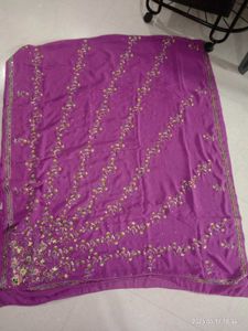 Purple Saree With Blouse