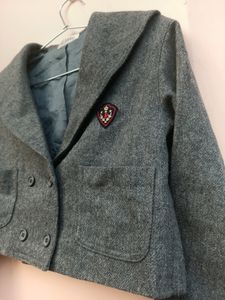 Korean grey crop blazer (UNUSED)