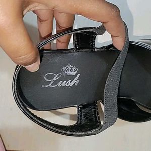 Black Wedge Heels Sandals