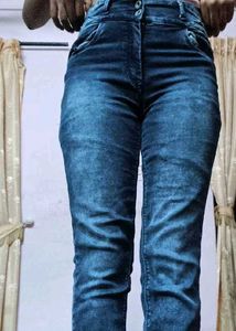 Floral Print Top With Denim Jeans