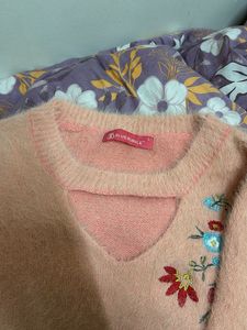 Floral Embroidered Sweater