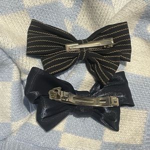Dark Coquette Bow Clips 🎀⛓️