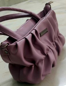Lilac Ruched Handbag