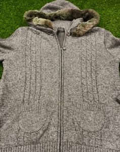 New Imported Gray Zip-Up Hoodie