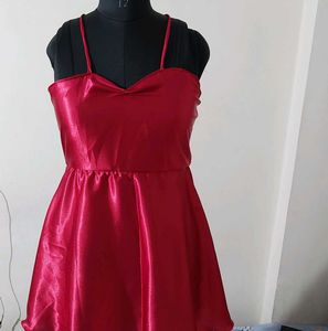 Red Satin Frock