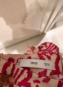 Mango Floral Print Midi Skirt