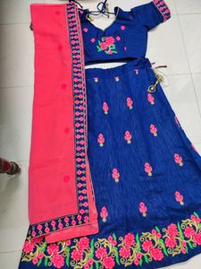 Blue - Pink Lahenga Choli❤️‍🔥Marriage Offer