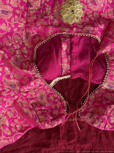 Pink Brocade Blouse