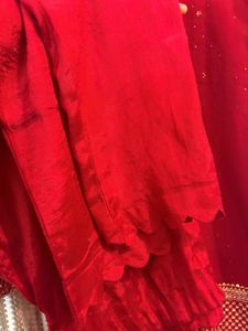 Red Embroidered Kurta Set