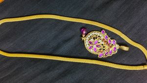 Glod Plated Thick Necklace With Pendant