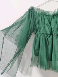Green georgette Party Wear Top