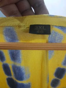 Yellow Tie Dye Kurti