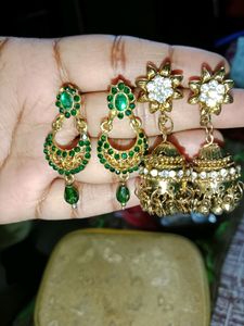 Jhumka &amp; Earrings Combo 🖤