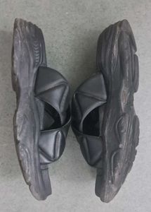 Black EVA-FEET Platform Slides