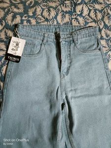 Light Blue Wide Leg Jeans(NEW)