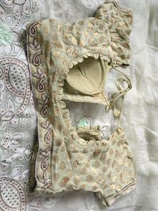 Elegant Studded Light Green Saree With Borders