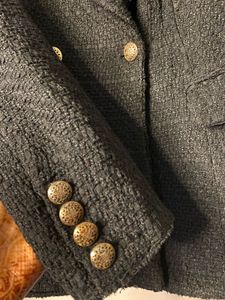 black tweed blazer