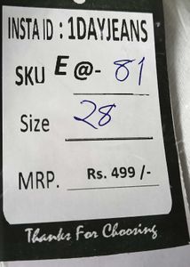 E@81 Size-28 Slim jeans