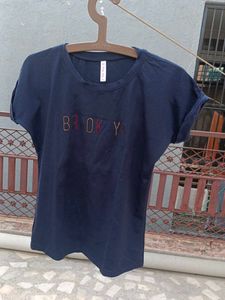 Navy Blue 'Brokly' Tee