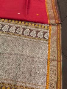 💯 Pure Silk Kanchipuram Saree - Red