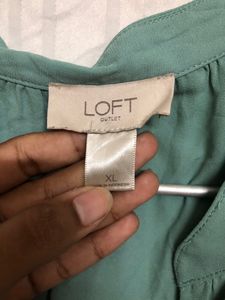 Loft Sleeveless Sea Green Top