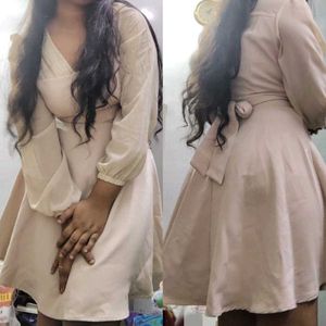 Buttoned A- Line Dress