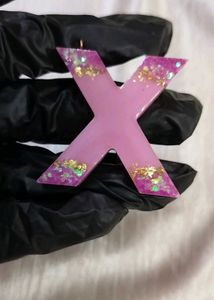Resin Alphabet Keychain