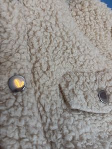 cropped Cream fur Jacket