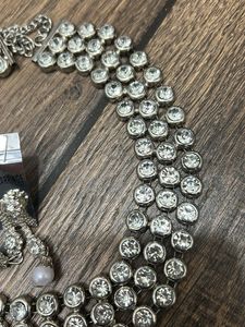 Sparkling Silver Necklace &amp; Earrings Set