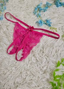 Pink Lace Thong