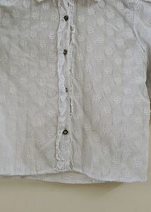 Zara White  Diamond Studded Shirt