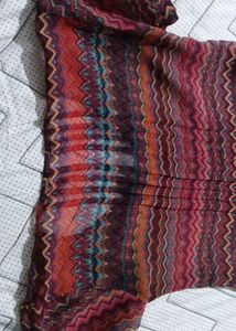 Vintage Chevron Print Top