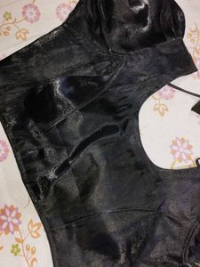 Black Blouse with Puff Sleeves