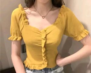 Mustard Yellow Crop Top