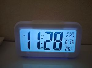 Modern White Digital Alarm Clock