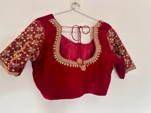 Maroon Embroidered Blouse