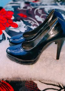 Girls Stylish Party Wear Heels Black