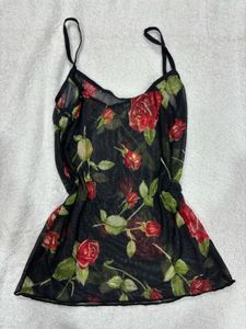 Floral Mesh Cami Top