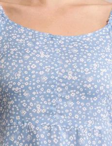 totally new dress not used,sky Blue Floral Maxi D